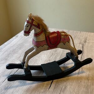 Vintage Folk Art Diminutive Rocking Horse